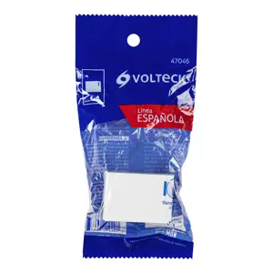 47046 / APSE15-EB Volteck Interruptor sencillo 1.5 módulos,línea Española,color blanco