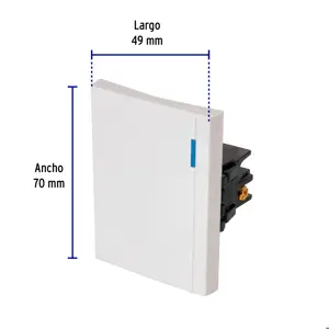 Volteck Interruptor sencillo 3 módulos, línea Española, color blanco