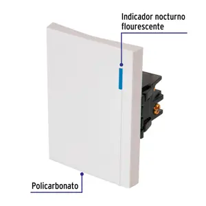 Volteck Interruptor de 3 vías, 3 módulos, línea Española, blanco