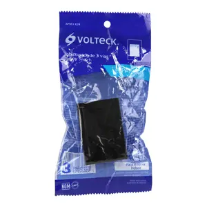 Volteck Interruptor de 3 vías, 3 módulos, línea Española, negro