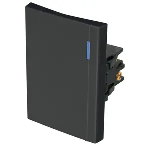 47990 / APSE3-EEN Volteck Interruptor de 3 vías, 3 módulos, línea Española, negro