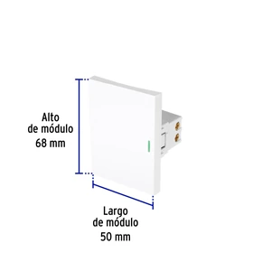 Volteck Interruptor de 3 vías blanco de 3 módulos, línea Lisboa