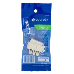 Volteck Interruptor de 3 vías con luz piloto, línea Italiana, marfil