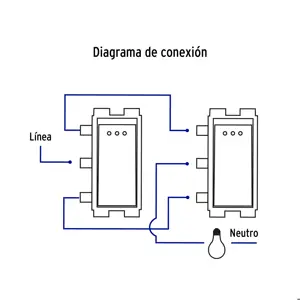Volteck Interruptor de 3 vías con luz piloto, línea Italiana, marfil