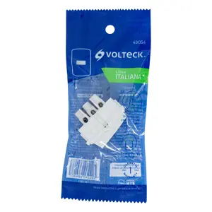 Volteck Interruptor de 3 vías con luz piloto, línea Italiana, blanco