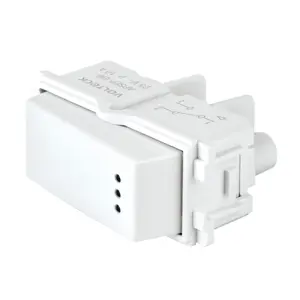 48054 / APSEP-EIB Volteck Interruptor de 3 vías con luz piloto, línea Italiana, blanco