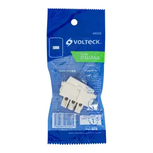 Volteck Interruptor sencillo con luz piloto, línea Italiana, marfil