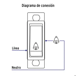 Interruptor para timbre, línea Económica, Volteck