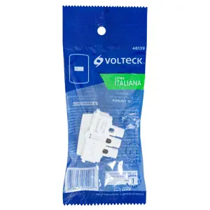 Volteck Interruptor para timbre, línea Italiana, color blanco