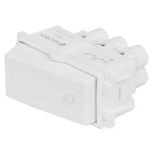 48139 / APTI-IB Volteck Interruptor para timbre, línea Italiana, color blanco
