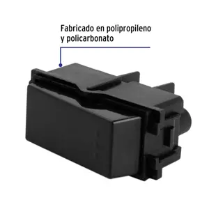 Volteck Interruptor para timbre, línea Italiana, color negro
