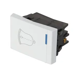 47053 / APTI15-EB Volteck Interruptor para timbre, 1.5 módulos, línea Española, blanco