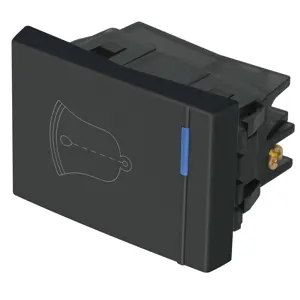 47993 / APTI15-EN Volteck Interruptor para timbre, 1.5 módulos, línea Española, negro