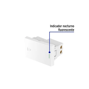 Volteck Interruptor para timbre blanco de 1.5 módulos, línea Lisboa