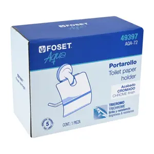 49397 / AQA-72 Portarrollo con cubierta de acero inoxidable, Foset Aqua