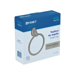 Toallero argolla metálico acabado satín, Foset Aqua