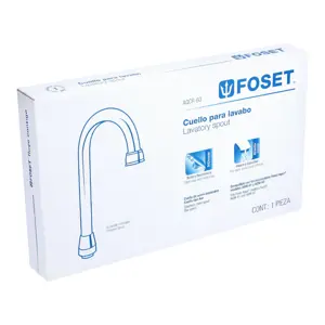 49790 / AQCR-60 Foset Cuello tipo bar para mezcladora de lavabo, cromo, Aqua