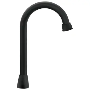 Foset Cuello tipo bar para mezcladora de lavabo, negro mate, Aqua