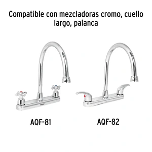 Foset Cuello largo para mezcladora de fregadero, cromo, Aqua