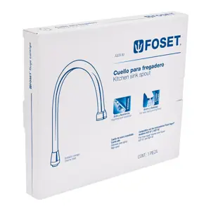 49791 / AQCR-80 Foset Cuello largo para mezcladora de fregadero, cromo, Aqua