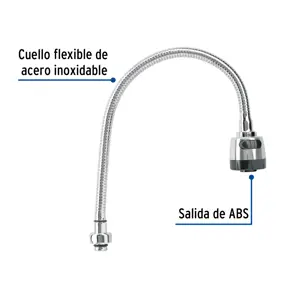 Foset Cuello flexible para mezcladora de fregadero, cromo, Aqua