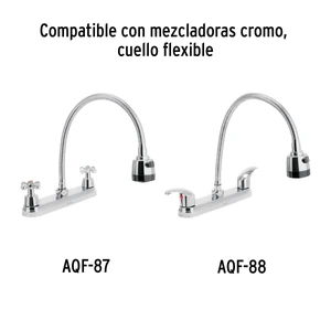 Foset Cuello flexible para mezcladora de fregadero, cromo, Aqua