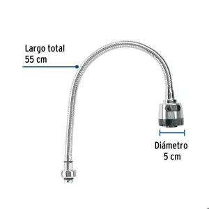 Foset Cuello flexible para mezcladora de fregadero, cromo, Aqua