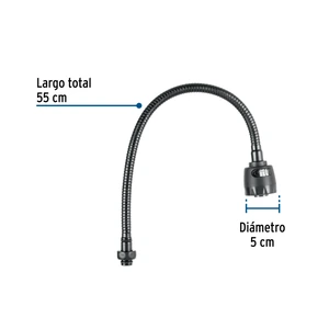 Cuello flexible para mezcladora de fregadero, negro, AQUA