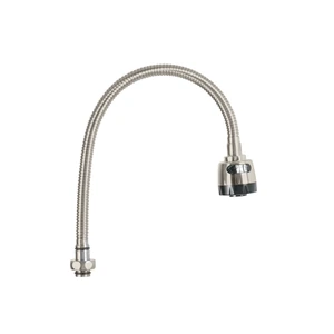 45885 / AQCR-81N Cuello flexible para mezcladora de fregadero, satín, AQUA