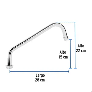 Foset Cuello estándar para mezcladora de fregadero, cromo, Aqua