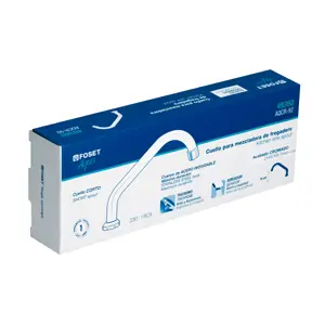 49360 / AQCR-92 Foset Cuello corto para mezcladora de fregadero, cromo, Aqua