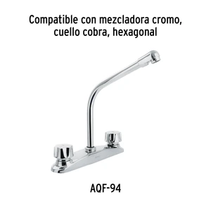 Foset Cuello tipo cobra p/mezcladora de fregadero de manerales hex