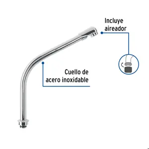 Foset Cuello tipo cobra p/mezcladora de fregadero de manerales hex