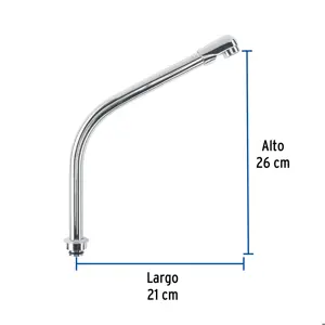Foset Cuello tipo cobra p/mezcladora de fregadero de manerales hex