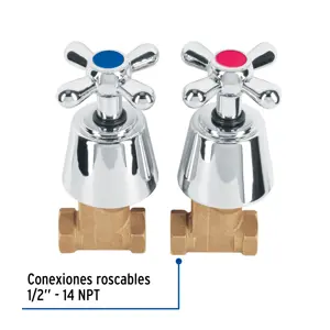 Foset Juego llaves empotrar roscables, cruceta, Aqua