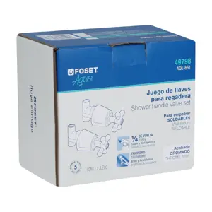 49798 / AQE-661 Foset Juego llaves empotrar soldables, cruceta, Aqua