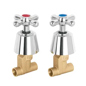 49798 / AQE-661 Foset Juego llaves empotrar soldables, cruceta, Aqua