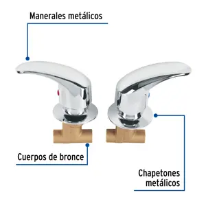 Foset Juego llaves empotrar roscables, palanca, Aqua