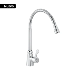 43525 / AQI-12 Llave individual fregadero, cuello flexible, palanca, AQUA
