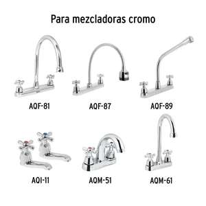 Foset Juego de manerales de cruceta p/lav-fregadero, cromo, Aqua