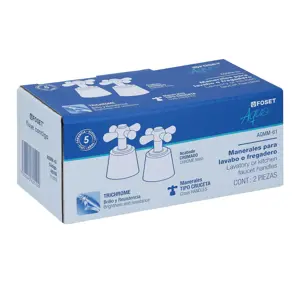 49780 / AQMM-61 Foset Juego de manerales de cruceta p/lav-fregadero, cromo, Aqua
