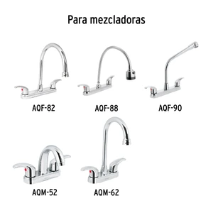Foset Juego de manerales de palanca p/lav-fregadero, cromo, Aqua