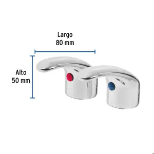 Foset Juego de manerales de palanca p/lav-fregadero, cromo, Aqua