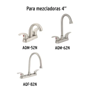 Foset Juego de manerales tipo palanca p/lav-fregadero, satín,Aqua