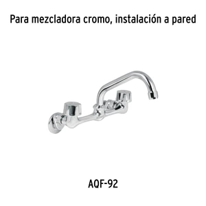 Foset Jgo manerales hex para AQF-92 de pared, fregadero,cromo,Aqua