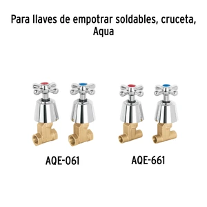 Foset Juego de manerales de cruceta para regadera, cromo, Aqua