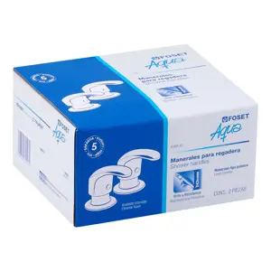 Foset Juego de manerales de palanca para regadera, cromo, Aqua
