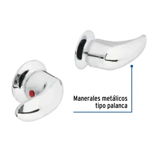 Foset Juego de manerales de palanca para regadera, cromo, Aqua