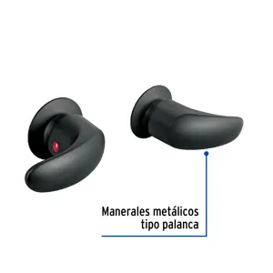 Foset Juego de manerales de palanca para regadera, negro mate,Aqua