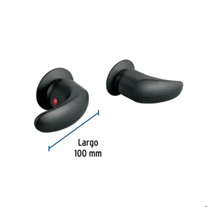 Foset Juego de manerales de palanca para regadera, negro mate,Aqua